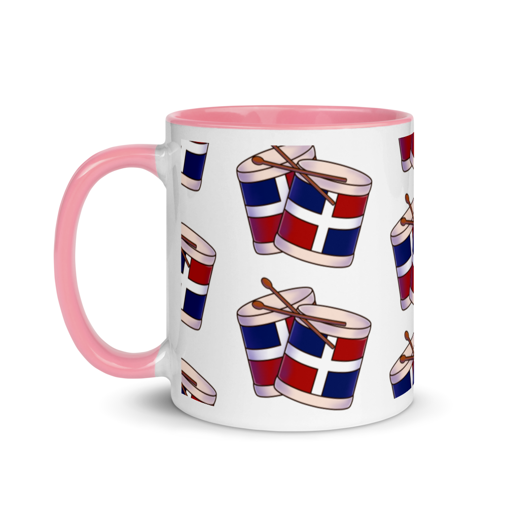 Tambora Dominicana Mug with Color Inside  - 2020 - DominicanGirlfriend.com - Frases Dominicanas - República Dominicana Lifestyle Graphic T-Shirts Streetwear & Accessories - New York - Bronx - Washington Heights - Miami - Florida - Boca Chica - USA - Dominican Clothing