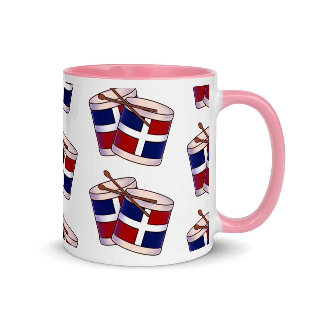 Tambora Dominicana Mug with Color Inside  - 2020 - DominicanGirlfriend.com - Frases Dominicanas - República Dominicana Lifestyle Graphic T-Shirts Streetwear & Accessories - New York - Bronx - Washington Heights - Miami - Florida - Boca Chica - USA - Dominican Clothing