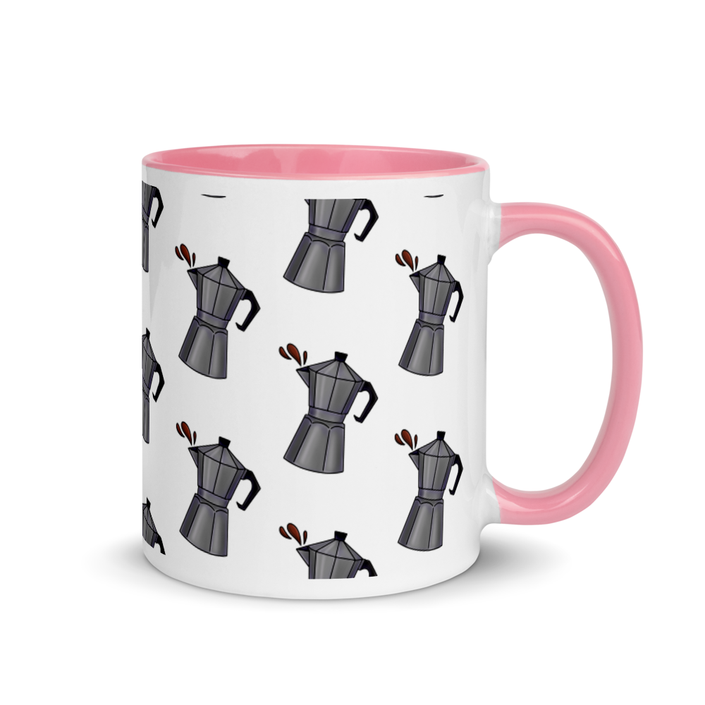 Cafetera Mug with Color Inside  - 2020 - DominicanGirlfriend.com - Frases Dominicanas - República Dominicana Lifestyle Graphic T-Shirts Streetwear & Accessories - New York - Bronx - Washington Heights - Miami - Florida - Boca Chica - USA - Dominican Clothing