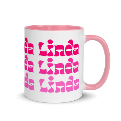 Linda Mug with Color Inside  - 2020 - DominicanGirlfriend.com - Frases Dominicanas - República Dominicana Lifestyle Graphic T-Shirts Streetwear & Accessories - New York - Bronx - Washington Heights - Miami - Florida - Boca Chica - USA - Dominican Clothing