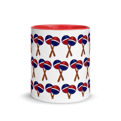 Maracas Dominicana Mug with Color Inside  - 2020 - DominicanGirlfriend.com - Frases Dominicanas - República Dominicana Lifestyle Graphic T-Shirts Streetwear & Accessories - New York - Bronx - Washington Heights - Miami - Florida - Boca Chica - USA - Dominican Clothing