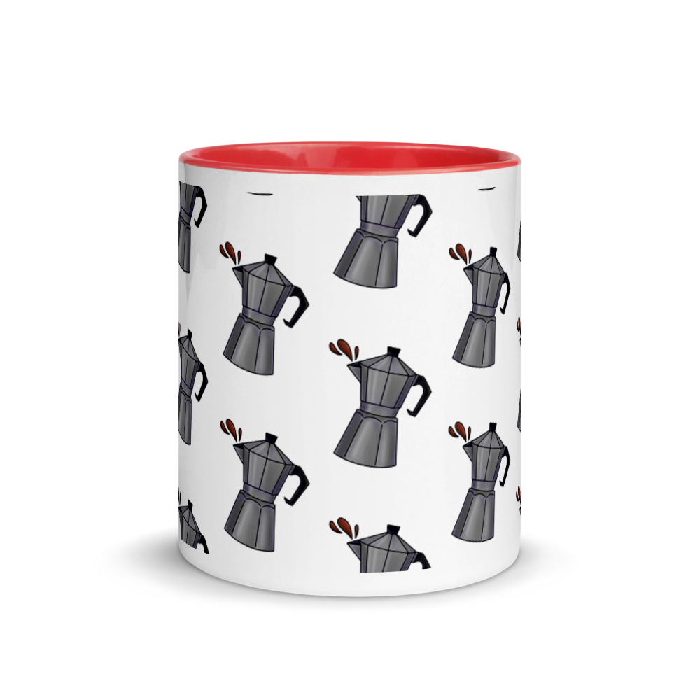 Cafetera Mug with Color Inside  - 2020 - DominicanGirlfriend.com - Frases Dominicanas - República Dominicana Lifestyle Graphic T-Shirts Streetwear & Accessories - New York - Bronx - Washington Heights - Miami - Florida - Boca Chica - USA - Dominican Clothing