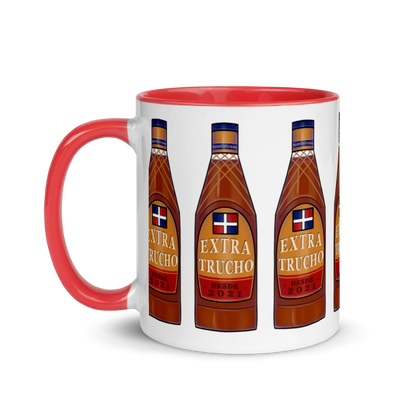 Extra Trucho Dominican Rum Mug with Color Inside  - 2020 - DominicanGirlfriend.com - Frases Dominicanas - República Dominicana Lifestyle Graphic T-Shirts Streetwear & Accessories - New York - Bronx - Washington Heights - Miami - Florida - Boca Chica - USA - Dominican Clothing