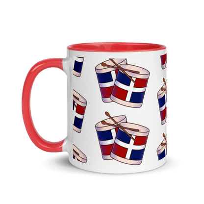 Tambora Dominicana Mug with Color Inside  - 2020 - DominicanGirlfriend.com - Frases Dominicanas - República Dominicana Lifestyle Graphic T-Shirts Streetwear & Accessories - New York - Bronx - Washington Heights - Miami - Florida - Boca Chica - USA - Dominican Clothing