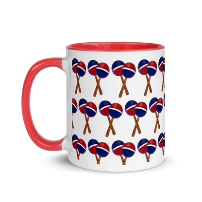 Maracas Dominicana Mug with Color Inside  - 2020 - DominicanGirlfriend.com - Frases Dominicanas - República Dominicana Lifestyle Graphic T-Shirts Streetwear & Accessories - New York - Bronx - Washington Heights - Miami - Florida - Boca Chica - USA - Dominican Clothing