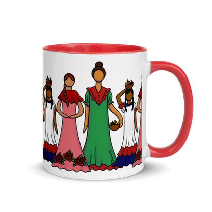 Dominican Faceless Dolls Mug with Color Inside  - 2020 - DominicanGirlfriend.com - Frases Dominicanas - República Dominicana Lifestyle Graphic T-Shirts Streetwear & Accessories - New York - Bronx - Washington Heights - Miami - Florida - Boca Chica - USA - Dominican Clothing