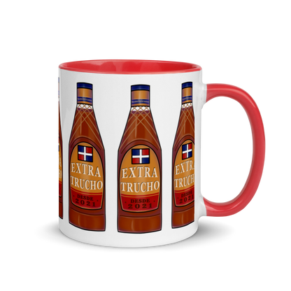 Extra Trucho Dominican Rum Mug with Color Inside  - 2020 - DominicanGirlfriend.com - Frases Dominicanas - República Dominicana Lifestyle Graphic T-Shirts Streetwear & Accessories - New York - Bronx - Washington Heights - Miami - Florida - Boca Chica - USA - Dominican Clothing