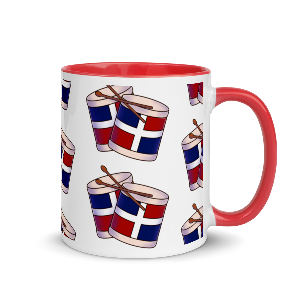 Tambora Dominicana Mug with Color Inside  - 2020 - DominicanGirlfriend.com - Frases Dominicanas - República Dominicana Lifestyle Graphic T-Shirts Streetwear & Accessories - New York - Bronx - Washington Heights - Miami - Florida - Boca Chica - USA - Dominican Clothing
