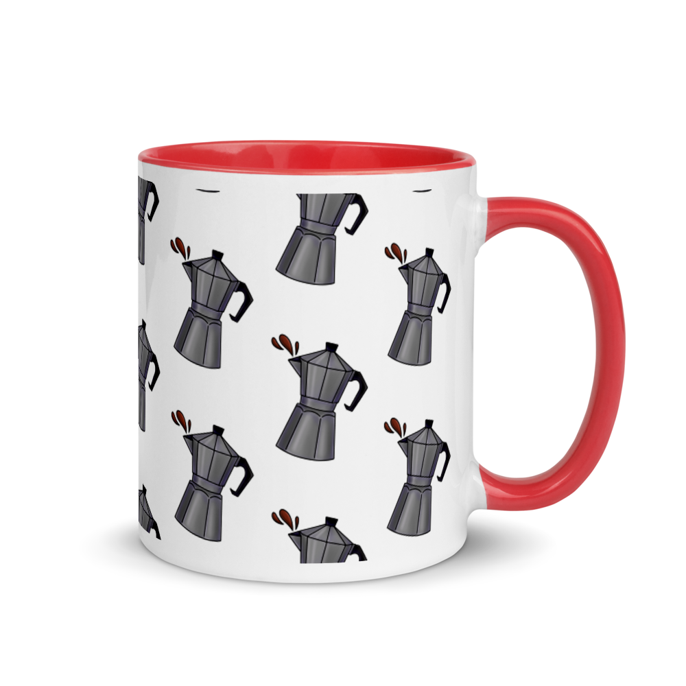 Cafetera Mug with Color Inside  - 2020 - DominicanGirlfriend.com - Frases Dominicanas - República Dominicana Lifestyle Graphic T-Shirts Streetwear & Accessories - New York - Bronx - Washington Heights - Miami - Florida - Boca Chica - USA - Dominican Clothing