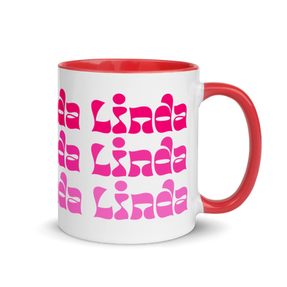 Linda Mug with Color Inside  - 2020 - DominicanGirlfriend.com - Frases Dominicanas - República Dominicana Lifestyle Graphic T-Shirts Streetwear & Accessories - New York - Bronx - Washington Heights - Miami - Florida - Boca Chica - USA - Dominican Clothing