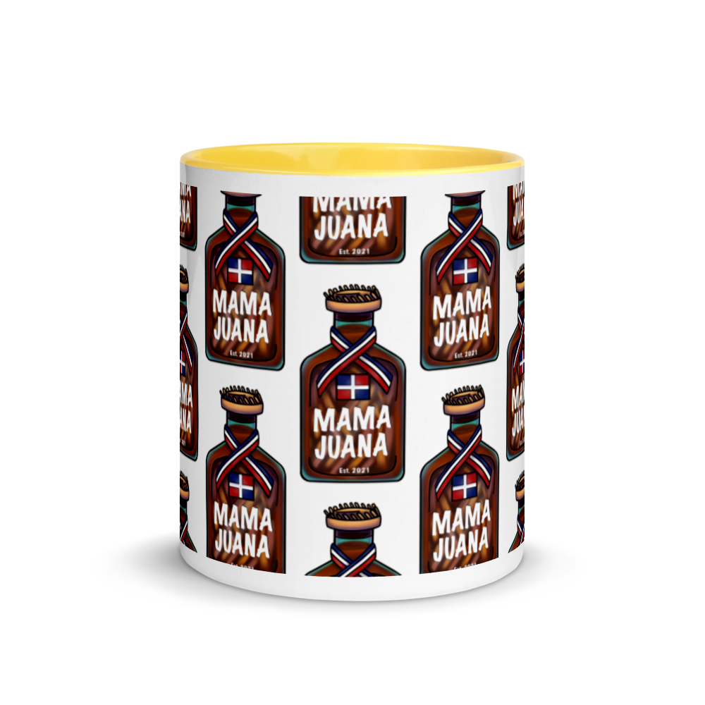 Mama Juana Dominicana Mug with Color Inside  - 2020 - DominicanGirlfriend.com - Frases Dominicanas - República Dominicana Lifestyle Graphic T-Shirts Streetwear & Accessories - New York - Bronx - Washington Heights - Miami - Florida - Boca Chica - USA - Dominican Clothing