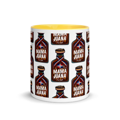 Mama Juana Dominicana Mug with Color Inside  - 2020 - DominicanGirlfriend.com - Frases Dominicanas - República Dominicana Lifestyle Graphic T-Shirts Streetwear & Accessories - New York - Bronx - Washington Heights - Miami - Florida - Boca Chica - USA - Dominican Clothing