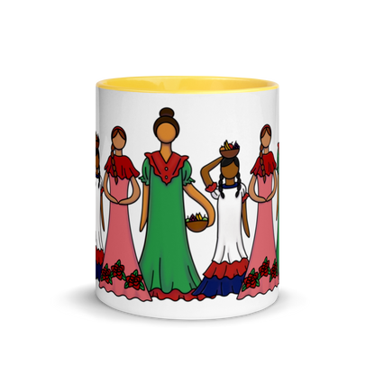 Dominican Faceless Dolls Mug with Color Inside  - 2020 - DominicanGirlfriend.com - Frases Dominicanas - República Dominicana Lifestyle Graphic T-Shirts Streetwear & Accessories - New York - Bronx - Washington Heights - Miami - Florida - Boca Chica - USA - Dominican Clothing