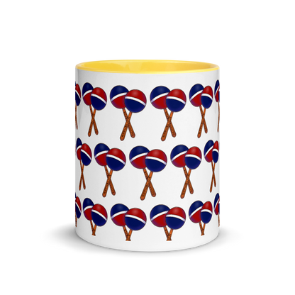 Maracas Dominicana Mug with Color Inside  - 2020 - DominicanGirlfriend.com - Frases Dominicanas - República Dominicana Lifestyle Graphic T-Shirts Streetwear & Accessories - New York - Bronx - Washington Heights - Miami - Florida - Boca Chica - USA - Dominican Clothing