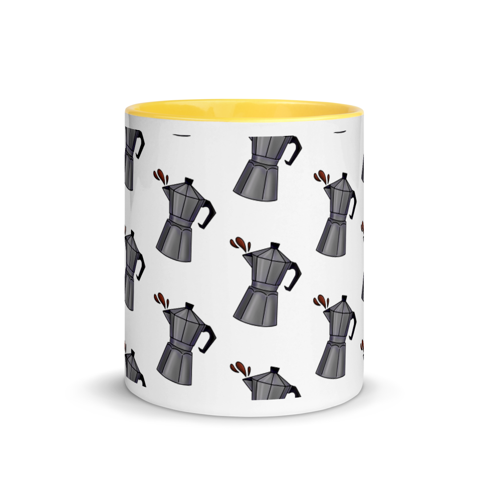 Cafetera Mug with Color Inside  - 2020 - DominicanGirlfriend.com - Frases Dominicanas - República Dominicana Lifestyle Graphic T-Shirts Streetwear & Accessories - New York - Bronx - Washington Heights - Miami - Florida - Boca Chica - USA - Dominican Clothing
