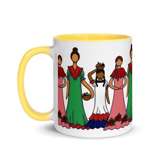 Dominican Faceless Dolls Mug with Color Inside  - 2020 - DominicanGirlfriend.com - Frases Dominicanas - República Dominicana Lifestyle Graphic T-Shirts Streetwear & Accessories - New York - Bronx - Washington Heights - Miami - Florida - Boca Chica - USA - Dominican Clothing