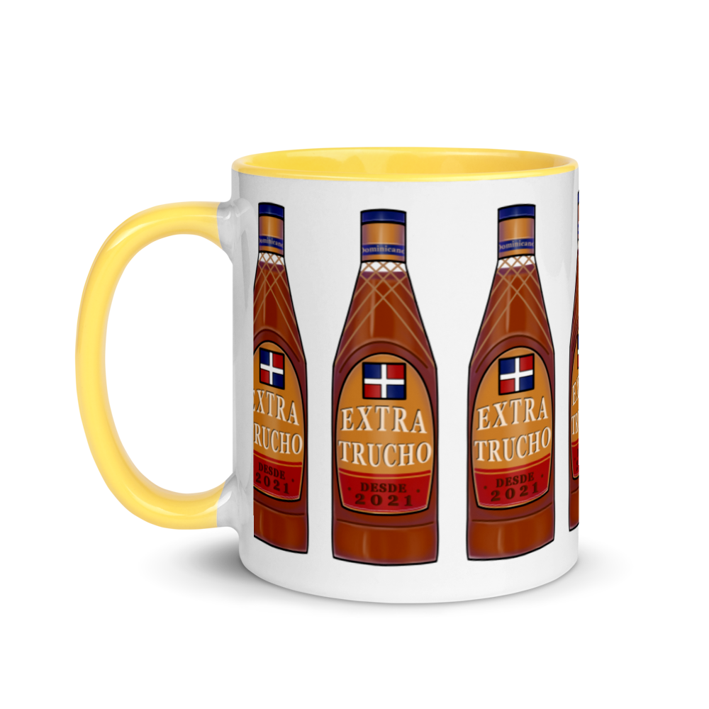 Extra Trucho Dominican Rum Mug with Color Inside  - 2020 - DominicanGirlfriend.com - Frases Dominicanas - República Dominicana Lifestyle Graphic T-Shirts Streetwear & Accessories - New York - Bronx - Washington Heights - Miami - Florida - Boca Chica - USA - Dominican Clothing
