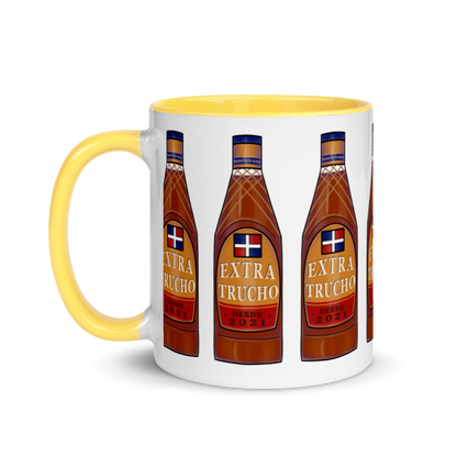 Extra Trucho Dominican Rum Mug with Color Inside  - 2020 - DominicanGirlfriend.com - Frases Dominicanas - República Dominicana Lifestyle Graphic T-Shirts Streetwear & Accessories - New York - Bronx - Washington Heights - Miami - Florida - Boca Chica - USA - Dominican Clothing