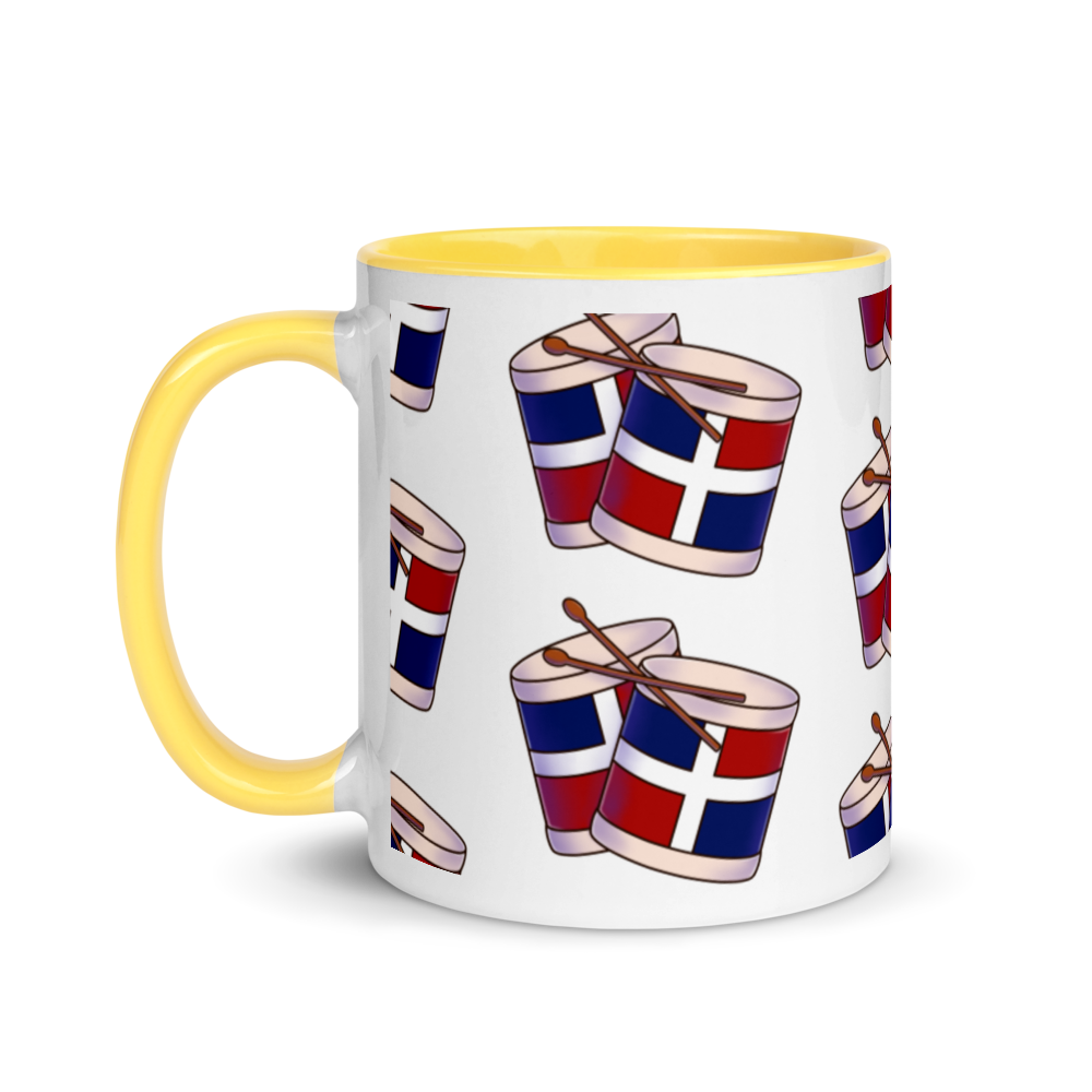 Tambora Dominicana Mug with Color Inside  - 2020 - DominicanGirlfriend.com - Frases Dominicanas - República Dominicana Lifestyle Graphic T-Shirts Streetwear & Accessories - New York - Bronx - Washington Heights - Miami - Florida - Boca Chica - USA - Dominican Clothing