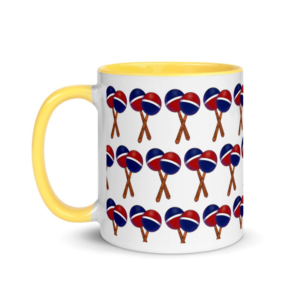 Maracas Dominicana Mug with Color Inside  - 2020 - DominicanGirlfriend.com - Frases Dominicanas - República Dominicana Lifestyle Graphic T-Shirts Streetwear & Accessories - New York - Bronx - Washington Heights - Miami - Florida - Boca Chica - USA - Dominican Clothing
