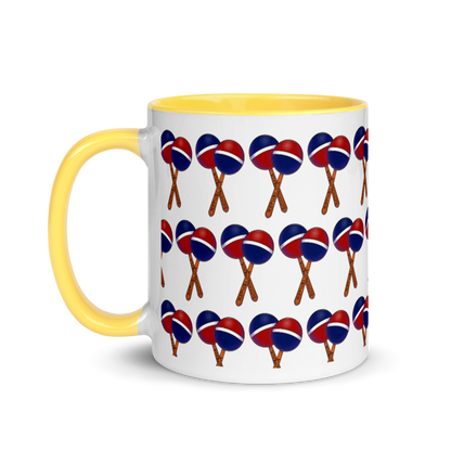 Maracas Dominicana Mug with Color Inside  - 2020 - DominicanGirlfriend.com - Frases Dominicanas - República Dominicana Lifestyle Graphic T-Shirts Streetwear & Accessories - New York - Bronx - Washington Heights - Miami - Florida - Boca Chica - USA - Dominican Clothing