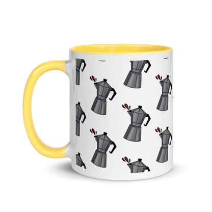 Cafetera Mug with Color Inside  - 2020 - DominicanGirlfriend.com - Frases Dominicanas - República Dominicana Lifestyle Graphic T-Shirts Streetwear & Accessories - New York - Bronx - Washington Heights - Miami - Florida - Boca Chica - USA - Dominican Clothing