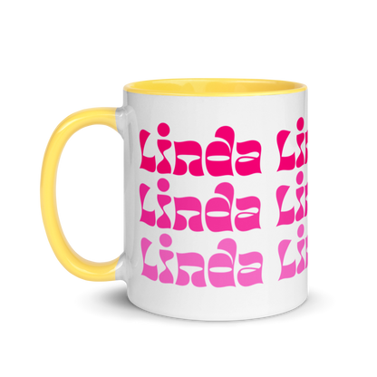 Linda Mug with Color Inside  - 2020 - DominicanGirlfriend.com - Frases Dominicanas - República Dominicana Lifestyle Graphic T-Shirts Streetwear & Accessories - New York - Bronx - Washington Heights - Miami - Florida - Boca Chica - USA - Dominican Clothing