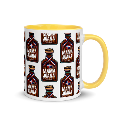 Mama Juana Dominicana Mug with Color Inside  - 2020 - DominicanGirlfriend.com - Frases Dominicanas - República Dominicana Lifestyle Graphic T-Shirts Streetwear & Accessories - New York - Bronx - Washington Heights - Miami - Florida - Boca Chica - USA - Dominican Clothing