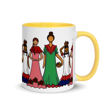 Dominican Faceless Dolls Mug with Color Inside  - 2020 - DominicanGirlfriend.com - Frases Dominicanas - República Dominicana Lifestyle Graphic T-Shirts Streetwear & Accessories - New York - Bronx - Washington Heights - Miami - Florida - Boca Chica - USA - Dominican Clothing