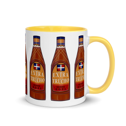 Extra Trucho Dominican Rum Mug with Color Inside  - 2020 - DominicanGirlfriend.com - Frases Dominicanas - República Dominicana Lifestyle Graphic T-Shirts Streetwear & Accessories - New York - Bronx - Washington Heights - Miami - Florida - Boca Chica - USA - Dominican Clothing