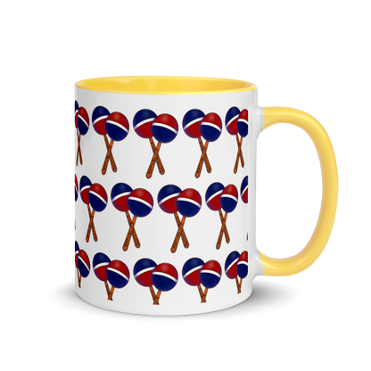 Maracas Dominicana Mug with Color Inside  - 2020 - DominicanGirlfriend.com - Frases Dominicanas - República Dominicana Lifestyle Graphic T-Shirts Streetwear & Accessories - New York - Bronx - Washington Heights - Miami - Florida - Boca Chica - USA - Dominican Clothing