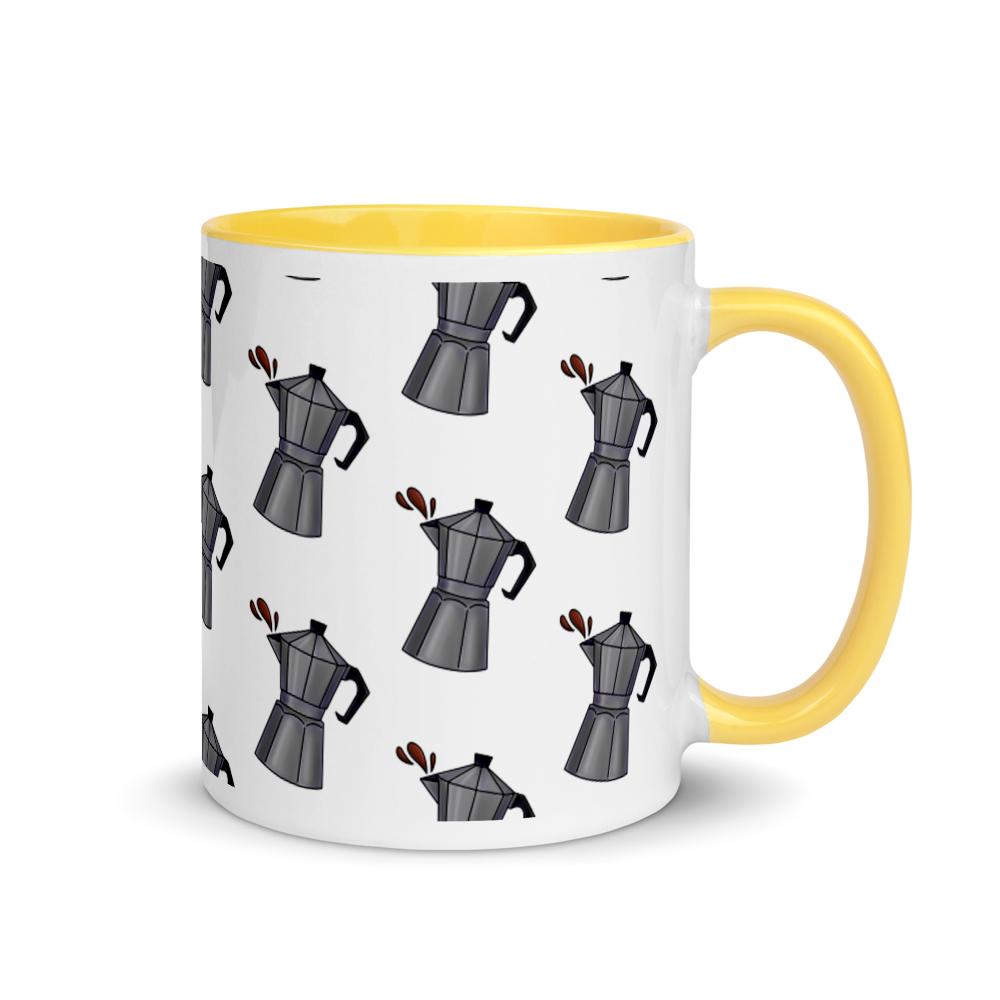 Cafetera Mug with Color Inside  - 2020 - DominicanGirlfriend.com - Frases Dominicanas - República Dominicana Lifestyle Graphic T-Shirts Streetwear & Accessories - New York - Bronx - Washington Heights - Miami - Florida - Boca Chica - USA - Dominican Clothing