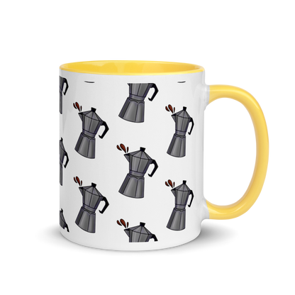 Cafetera Mug with Color Inside  - 2020 - DominicanGirlfriend.com - Frases Dominicanas - República Dominicana Lifestyle Graphic T-Shirts Streetwear & Accessories - New York - Bronx - Washington Heights - Miami - Florida - Boca Chica - USA - Dominican Clothing